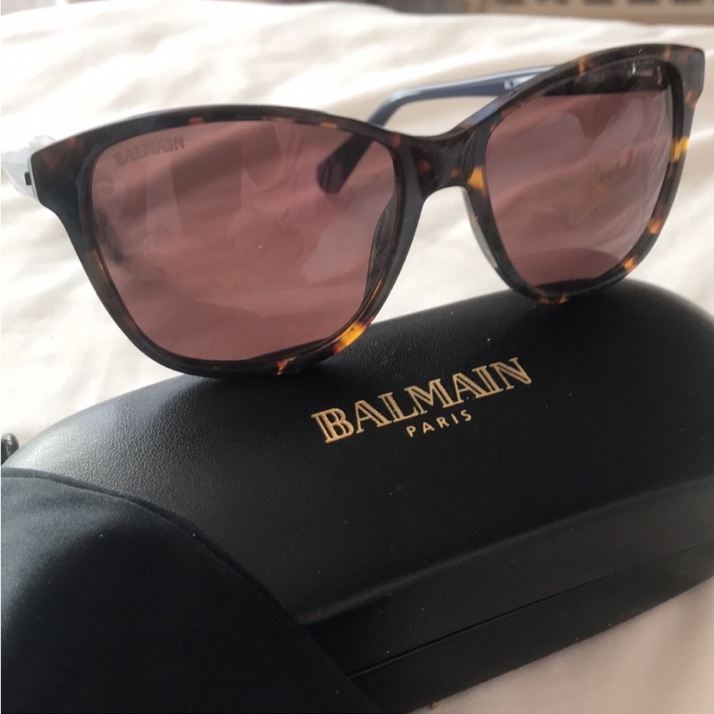 Balmain  Tortoise Square Sunglasses 55mm